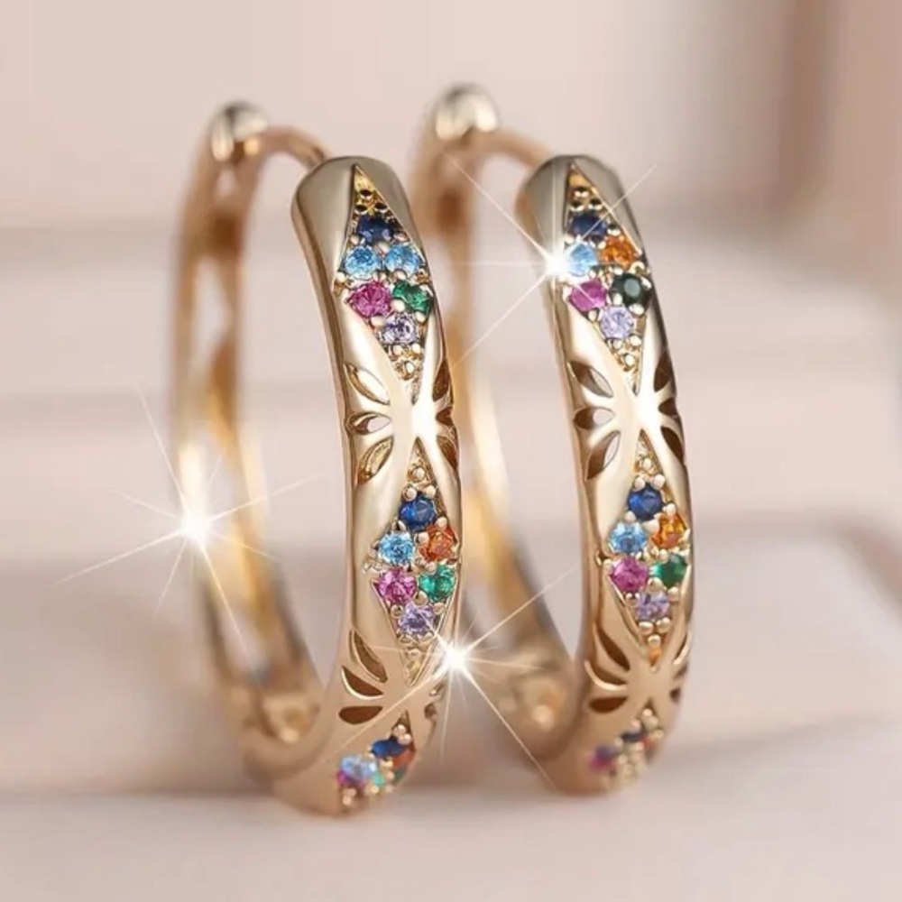 Classic Fashion Synthetic Zirconia Earrings.